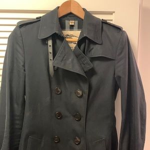 Navy Burberry Trench